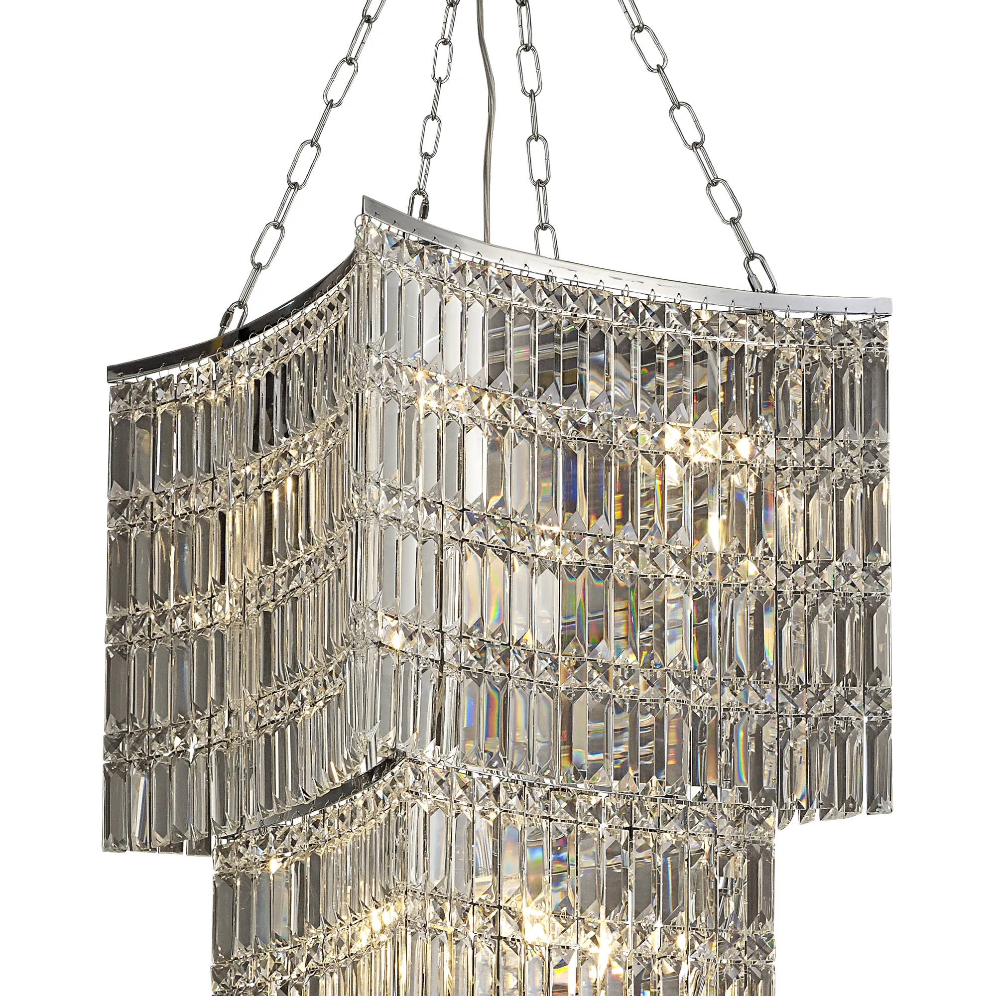 Gianni Crystal Chandelier 11 Light (30.4kg) Polished Chrome IL30644  Diyas Gianni